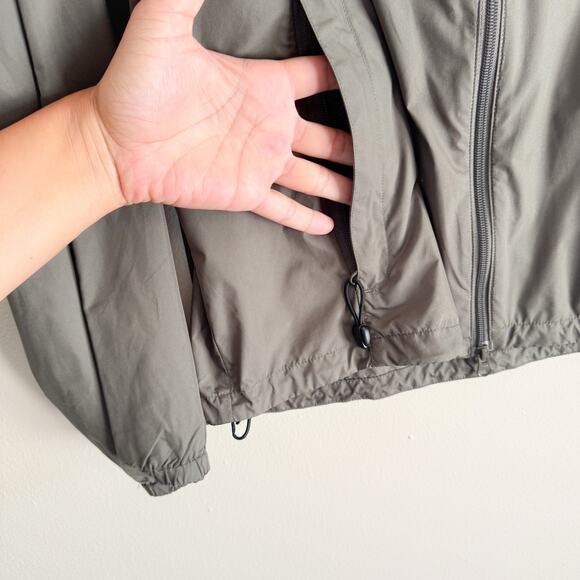 Woolrich Olive Green Full Zip Hooded Spring Rain Jacket  - Large - Picture 2 of 7